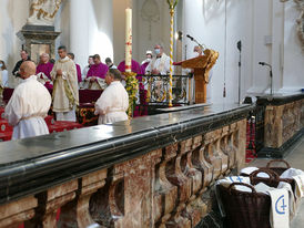 Diakonenweihe im Fuldaer Dom (Foto: Karl-Franz Thiede)